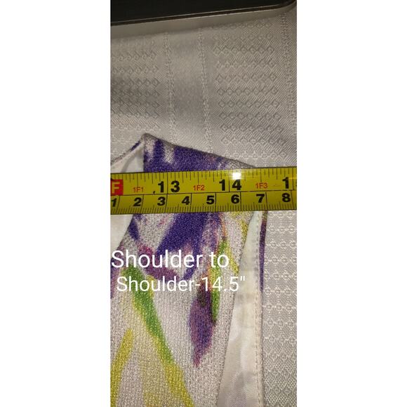 Black Label Evan Picone Sheath Dress Sz 14 Floral  Art To Wear Church Artsy - Picture 14 of 16